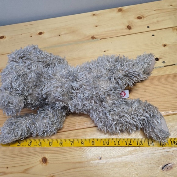 TY‎ Classics Dog Plush Rags Gray Stuffed Animal Floppy Scruffy Toy 2000 Vintage - Picture 10 of 11